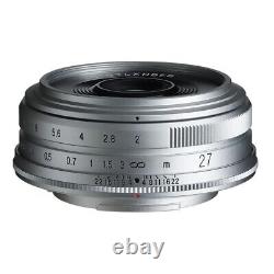 VOIGTLANDER Ultron 27mm f2 Objectif à focale fixe pour monture Fujifilm X en argent Coshina